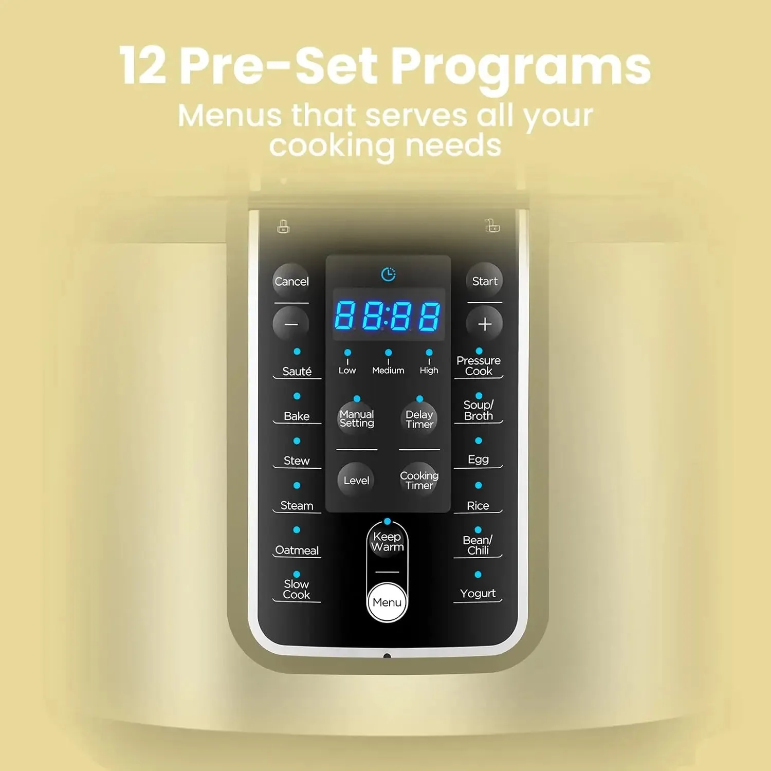 6QT Multi-Function Pressure Cooker with 12 Presets