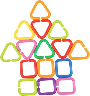 75Pcs Geometric Link for Linking Chain Educational for Fine Motor Skill Development for Showers Birthdays and Holidays
