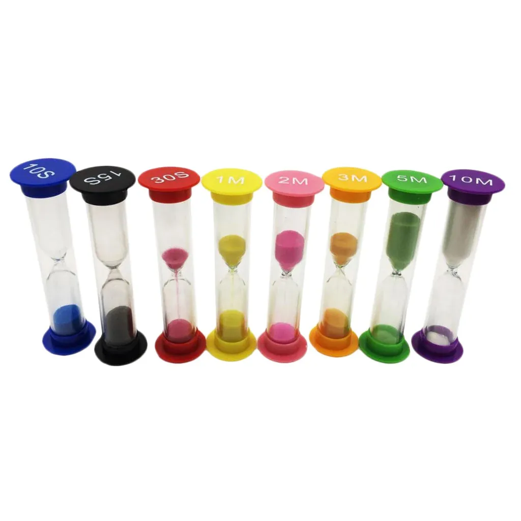 8-Pack Hourglass Timer Set Sand Clocks for Home & Kitchen