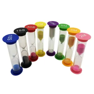 8-Pack Hourglass Timer Set Sand Clocks for Home & Kitchen