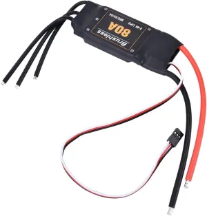 80A Brushless ESC Speed Controller Battery Low Voltage RC Accessory for Fixed wing Aircraft and Helicopters