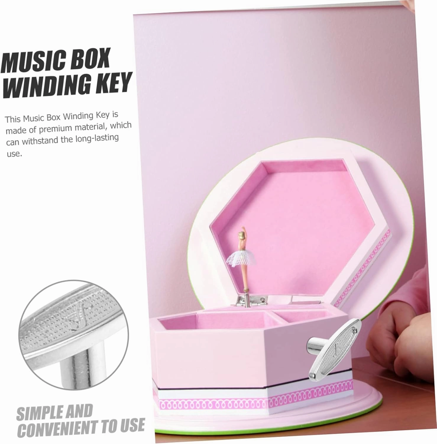 8pcs Music Box Knob Windup Jewelry Key Wind Clock Winder Bar Metal Winder Windup Jewelry Toy Key Musical Mechanism Key Winding Keys for Windup Winding Keys Replacement