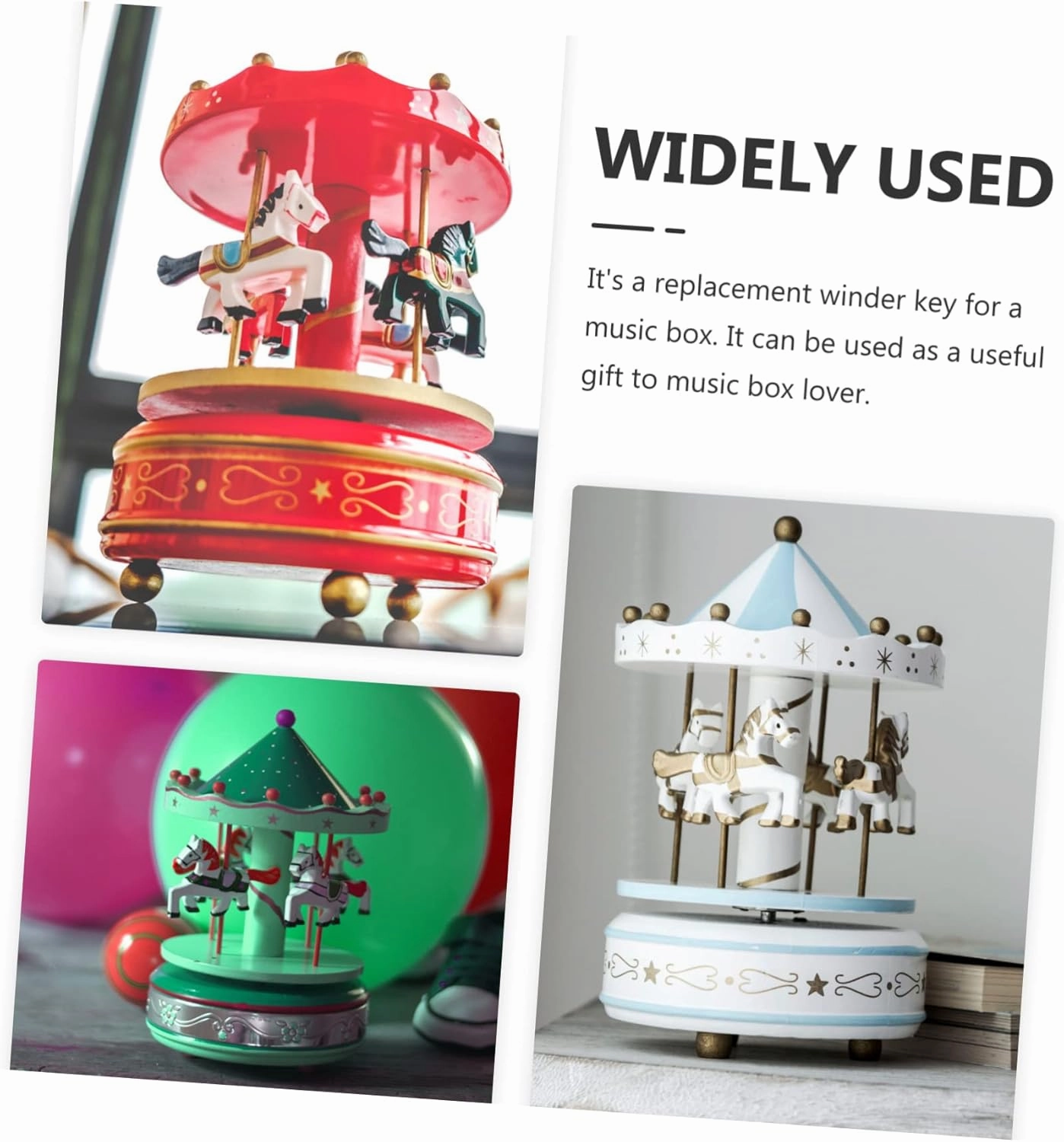 8pcs Music Box Knob Windup Jewelry Key Wind Clock Winder Bar Metal Winder Windup Jewelry Toy Key Musical Mechanism Key Winding Keys for Windup Winding Keys Replacement