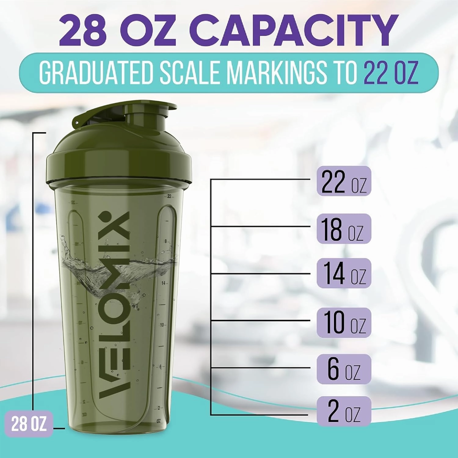 -2 Pack- 28 oz Protein Shaker Bottles for Protein Mixes - 2x Wire Whisk | Leak Proof Shaker Cups for Protein Shakes | Pre Workout Shaker Bottle | Shakers for Protein Shakes-Green&Blue