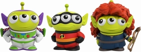 ​Pixar Alien Remix Character Figures 3-pack 3-inches, Mr. Incredible from The Incredibles, Buzz Lightyear from Toy Story and Merida from Brave, Retro fun Pizza Delivery Box Package for Ages 3 and Up