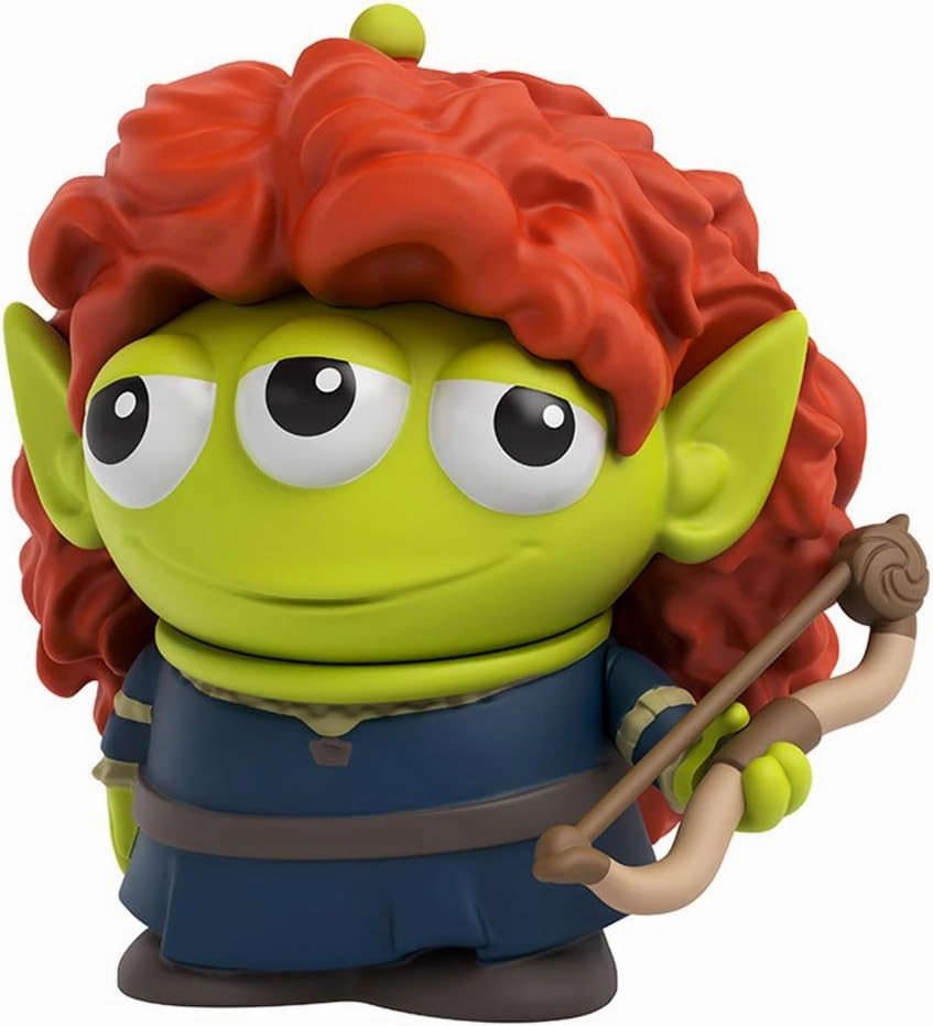 ​Pixar Alien Remix Character Figures 3-pack 3-inches, Mr. Incredible from The Incredibles, Buzz Lightyear from Toy Story and Merida from Brave, Retro fun Pizza Delivery Box Package for Ages 3 and Up