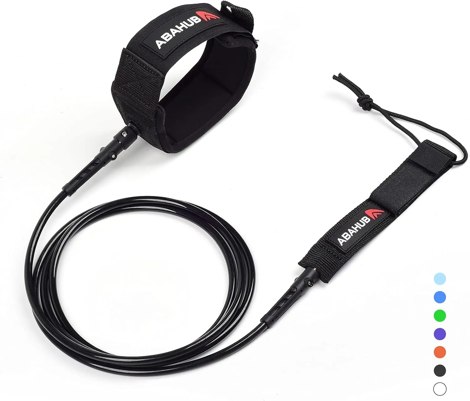 Abahub Premium Surfboard Leash, 6/7/8/9/10 ft, Straight Surf Board Leashes, 6/7mm Legrope Strap for Shortboard, Longboard