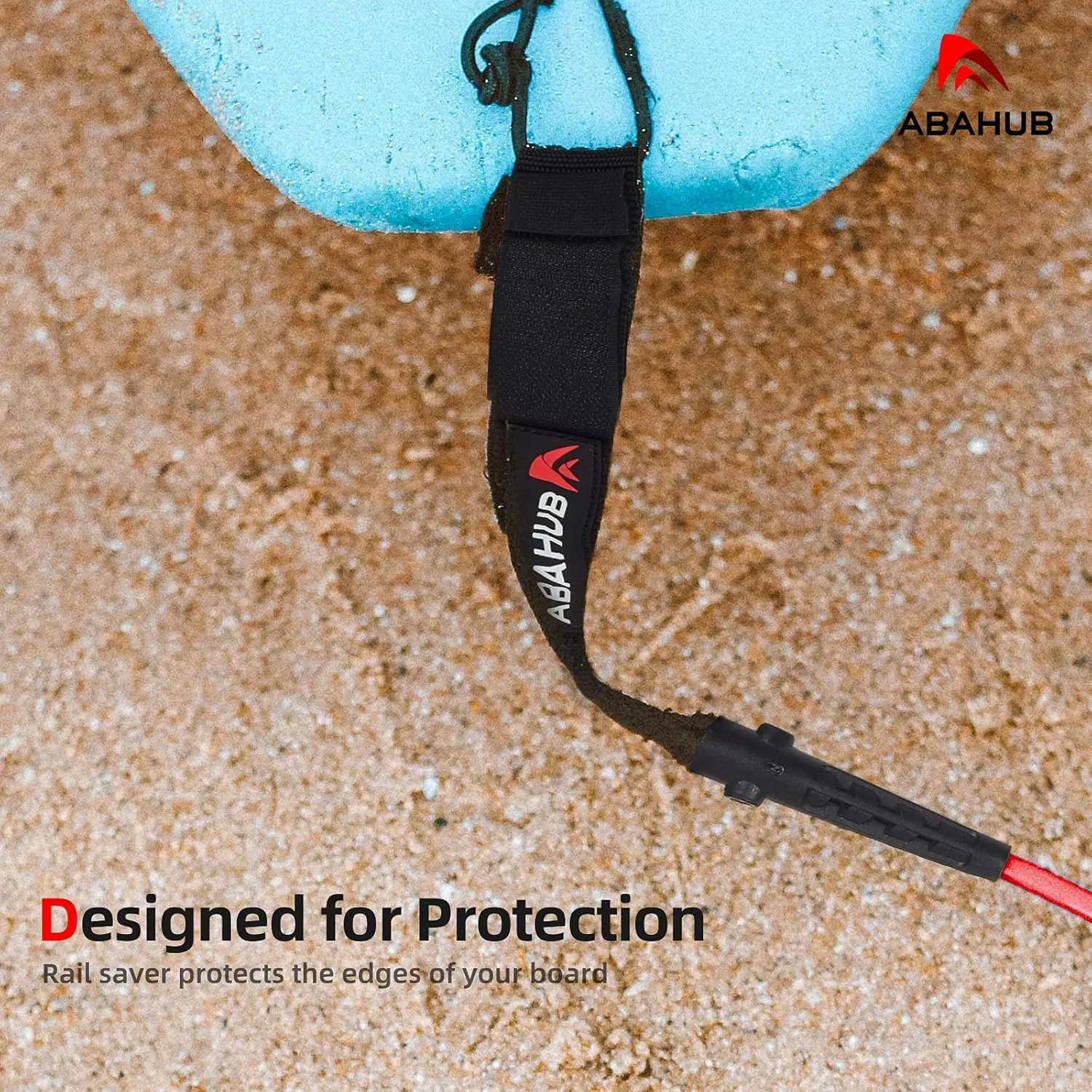 Abahub Premium Surfboard Leash, 6/7/8/9/10 ft, Straight Surf Board Leashes, 6/7mm Legrope Strap for Shortboard, Longboard