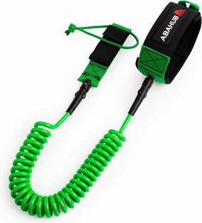 Abahub Premium Coil SUP Leash, 10 ft Coiled Paddle Board Leashes, 7.2mm Thick Legrope Strap for Longboard Surfboards, Stand-up Paddleboards, iSUP Replacement Leg Rope, 8 Colors…