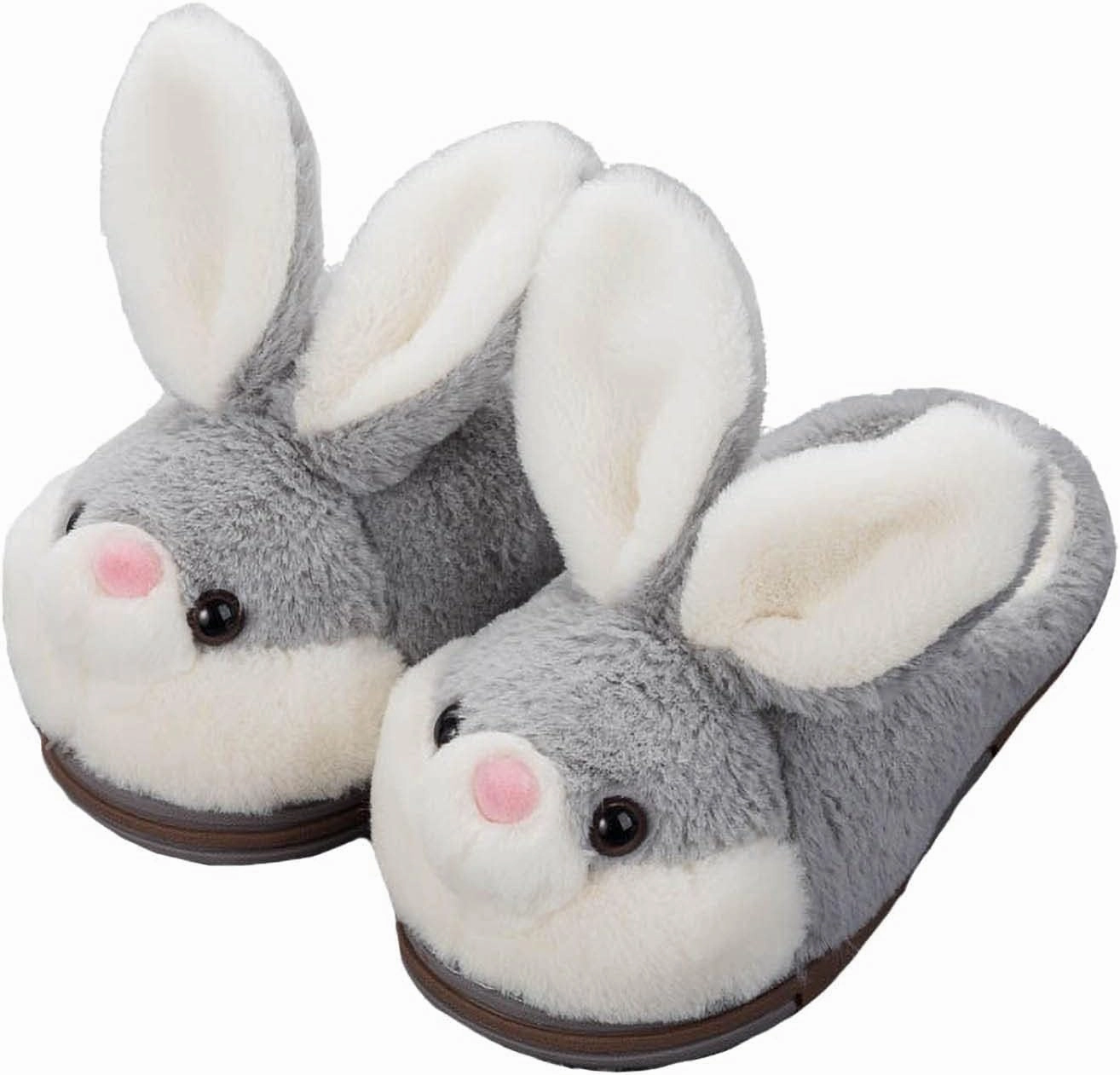 acdiac Bunny Slippers For Women, Plush Women's Rabbit Slippers Novelty Cozy Fuzzy fluffy homes Animal Slippers