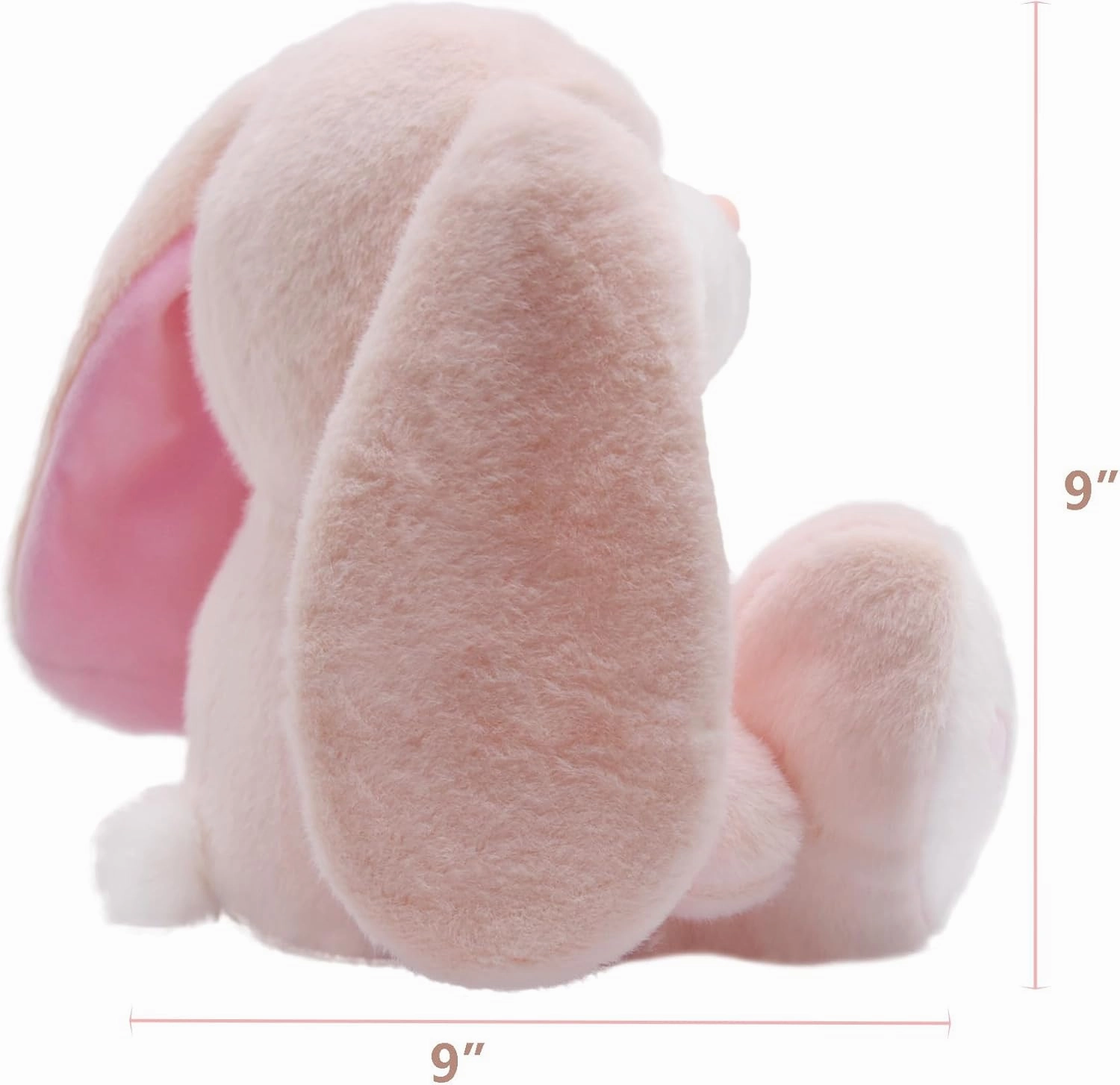 Adorable Lop-Eared Bunny Stuffed Aninals wtih Oversized Feet Super Cute and Cuddly Woodland Animal Stuff Funny Plush Zoo Toys Sweet Gifts for Baby Shower Nursery or Easter Basket 9 Inches (Bunny)