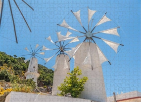 Adult Entertainment Jigsaw Puzzle 1000 Pieces Windmills The Mountains Near Puzzles Colorful Jigsaw Puzzles for Adults and Teens Puzzle Toys Wooden Gifts