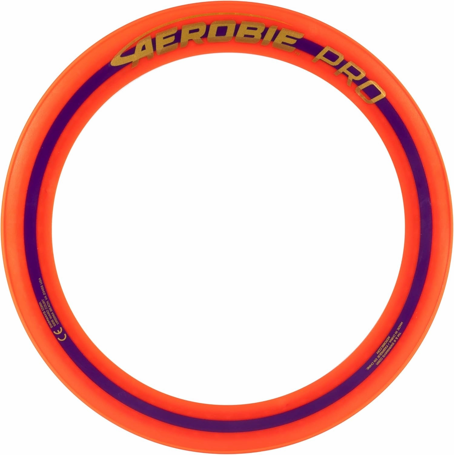 Aerobie Pro Ring Outdoor Flying Disc, 35.6cm, Orange