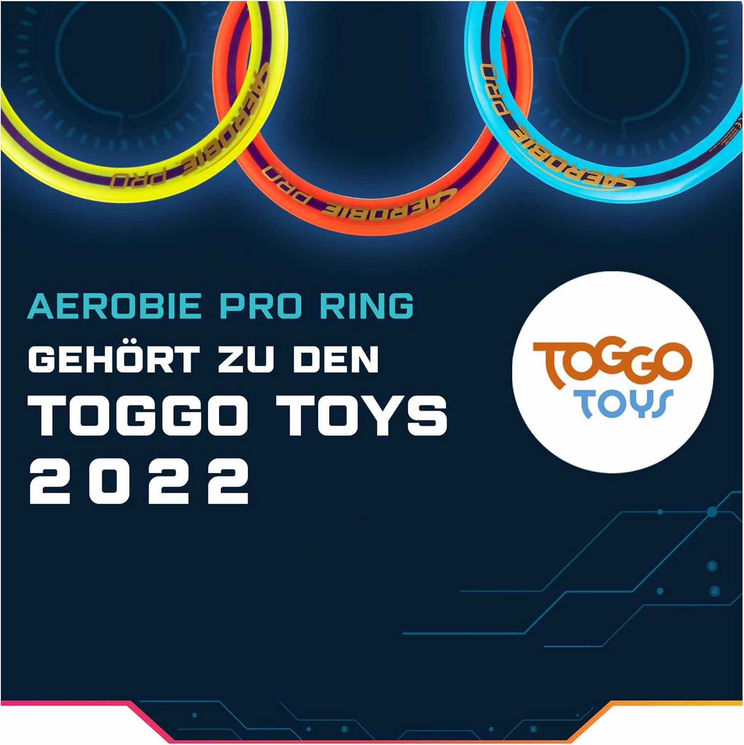 Aerobie Pro Ring Outdoor Flying Disc, 35.6cm, Orange