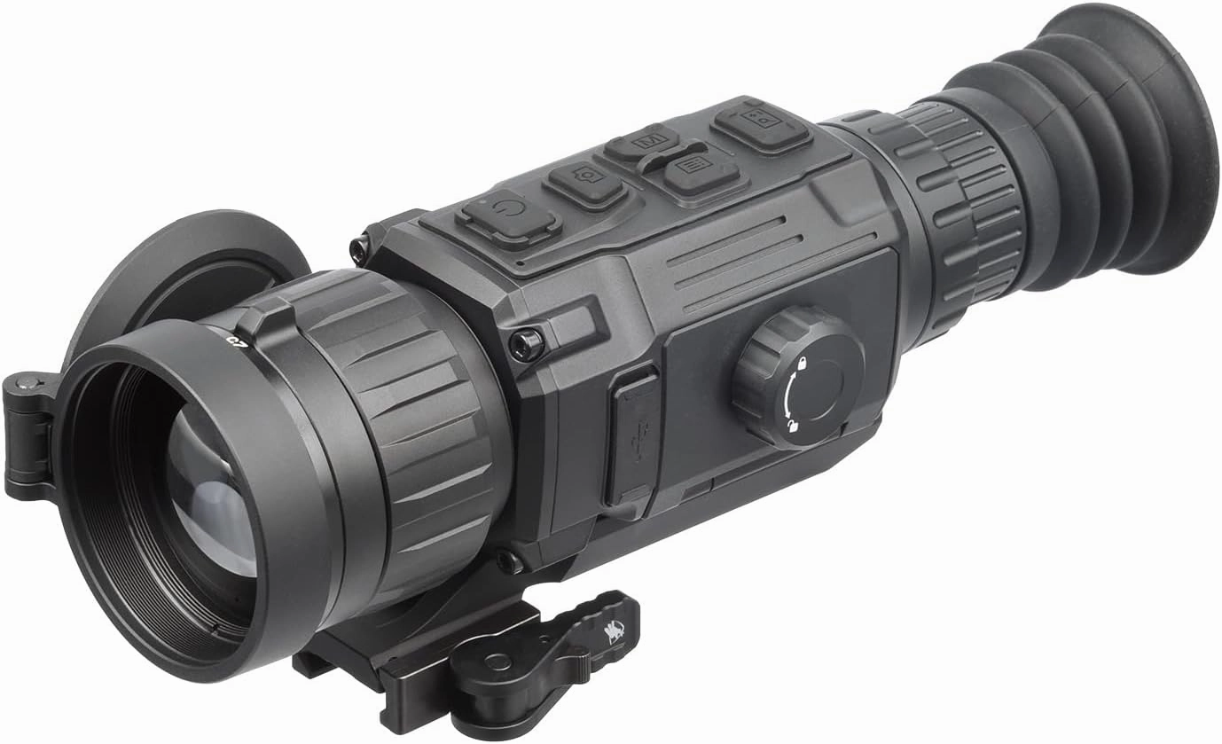 AGM Global Vision Clarion Dual Focus Thermal Imaging Scope – Switchable Base Magnification, 12μm Sensor, Video Recording, WiFi, Waterproof Thermal riflescope for Hunting