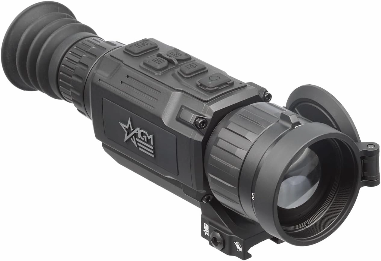 AGM Global Vision Clarion Dual Focus Thermal Imaging Scope – Switchable Base Magnification, 12μm Sensor, Video Recording, WiFi, Waterproof Thermal riflescope for Hunting