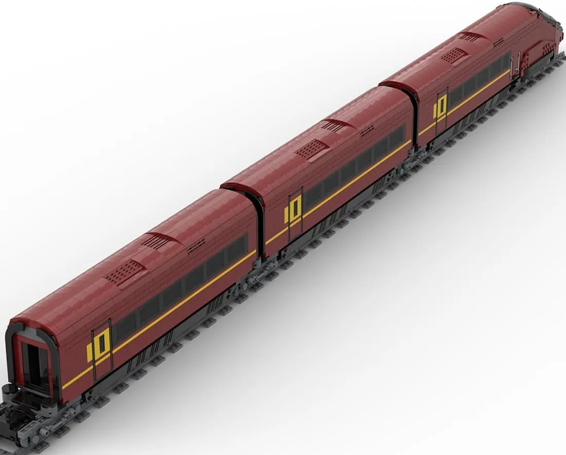 AGV-575 Italo High Speed Train Building Blocks Set, Smart Class Model, Realistic Design for Adults, Red Color, 3155 Pieces