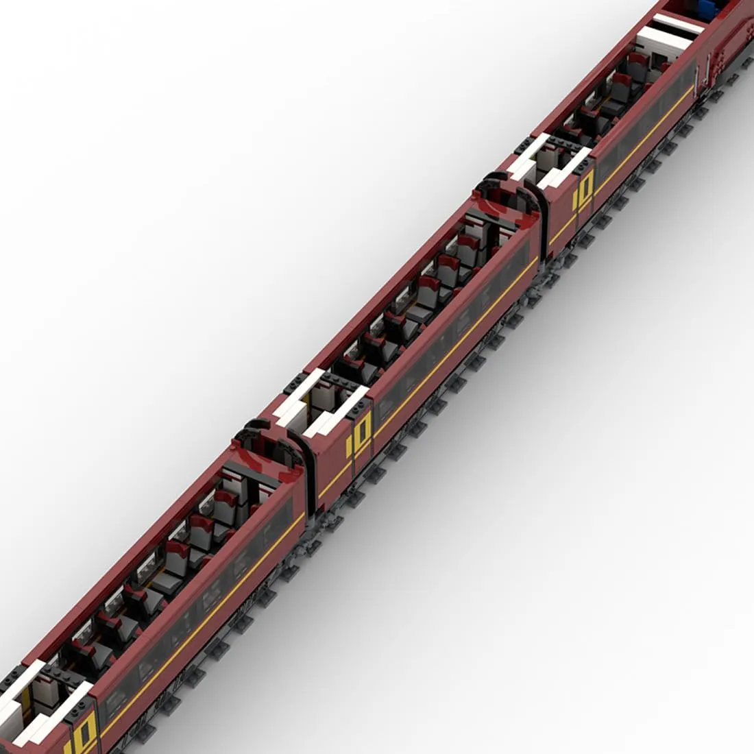 AGV-575 Italo High Speed Train Building Blocks Set, Smart Class Model, Realistic Design for Adults, Red Color, 3155 Pieces