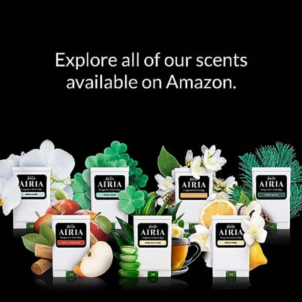 AIRIA by Febreze Whole Home Smart Scent Diffuser Starter Kit - 1 AIRIA Smart Scent Diffuser & 1 White Orchid Refill Fragrance Cartridge (1.0 FL Oz)