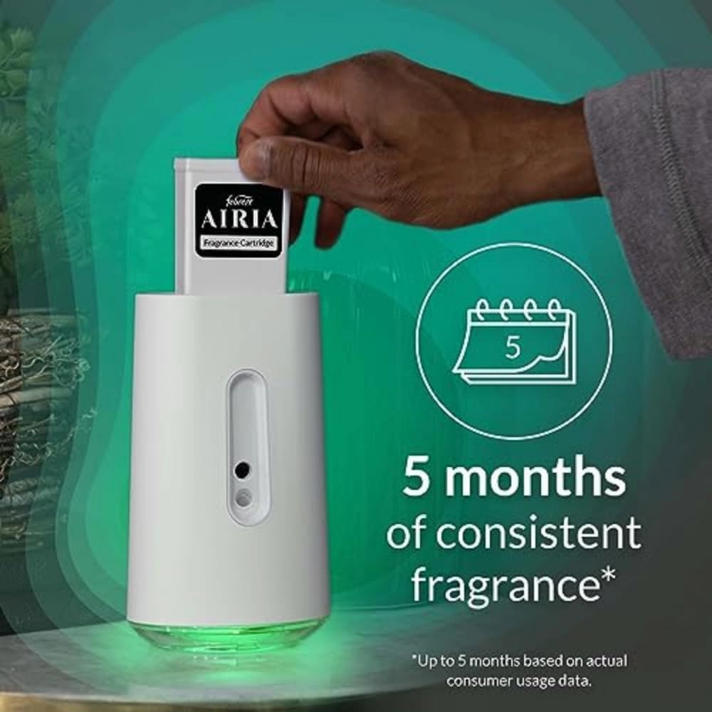 AIRIA by Febreze Whole Home Smart Scent Diffuser Starter Kit - 1 AIRIA Smart Scent Diffuser & 1 White Orchid Refill Fragrance Cartridge (1.0 FL Oz)