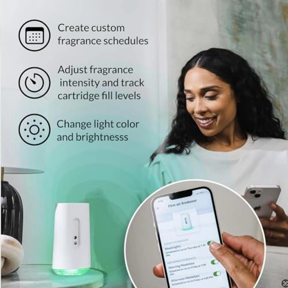 AIRIA by Febreze Whole Home Smart Scent Diffuser Starter Kit - 1 AIRIA Smart Scent Diffuser & 1 White Orchid Refill Fragrance Cartridge (1.0 FL Oz)