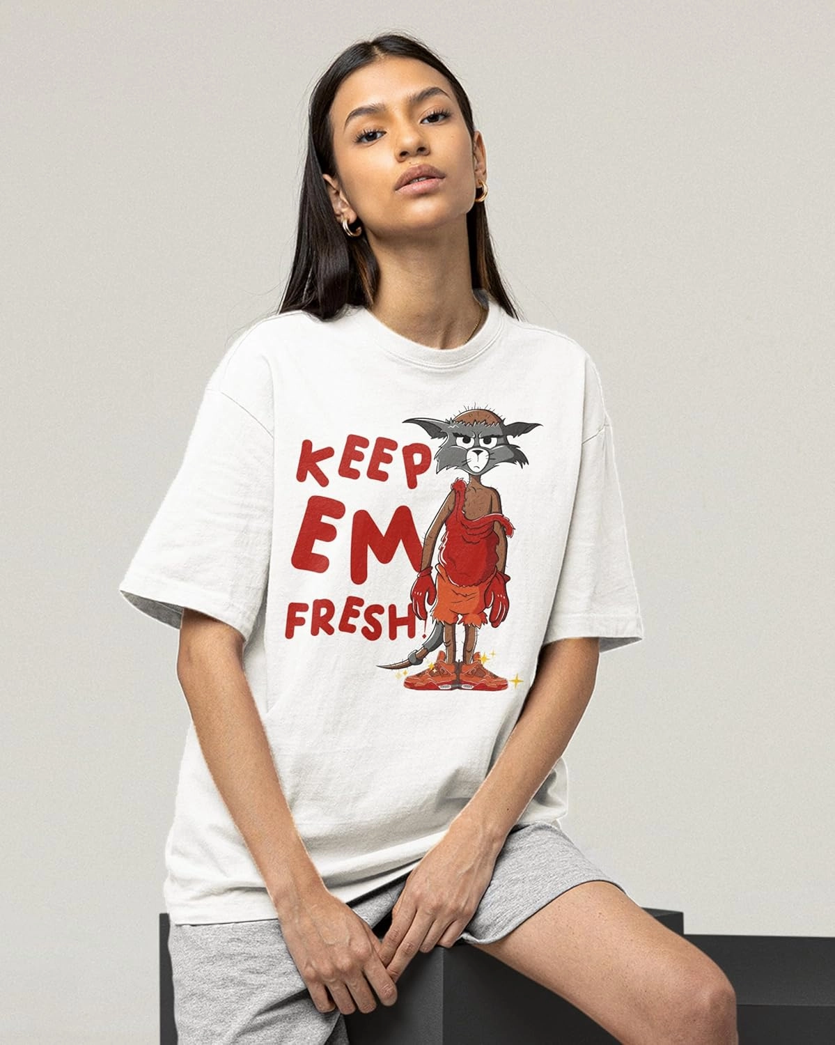 AJ 4 Brick by Brick 4s Shirt, Keep Em Fresh, Shirts Match Sneakers 2D Sneaker T-Shirt Teee