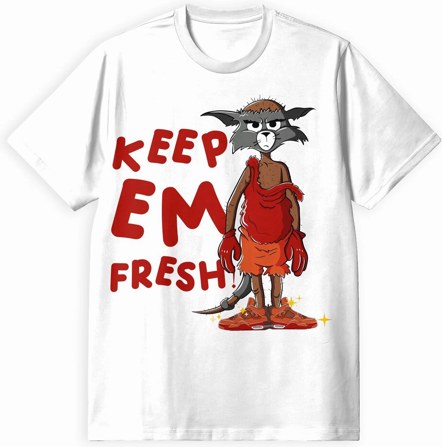 AJ 4 Brick by Brick 4s Shirt, Keep Em Fresh, Shirts Match Sneakers 2D Sneaker T-Shirt Teee