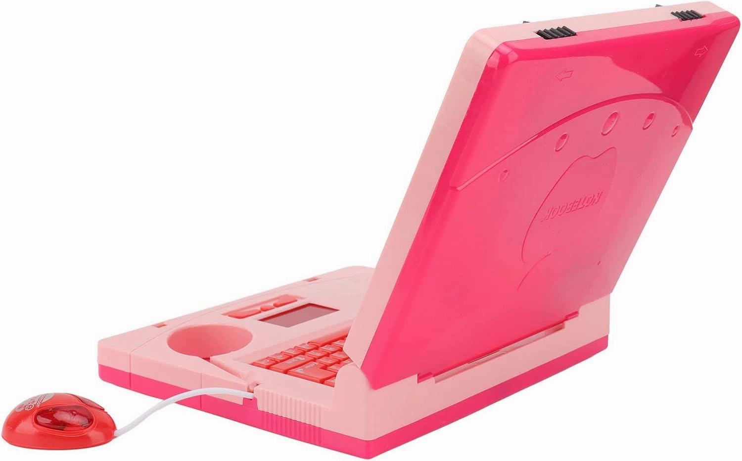 Alomejor Laptop Plastic Kids Learning Laptop Educational LED Music Electronic Cognitive Development Simulation Computer Toy for Children (Non Retractable Mouse)