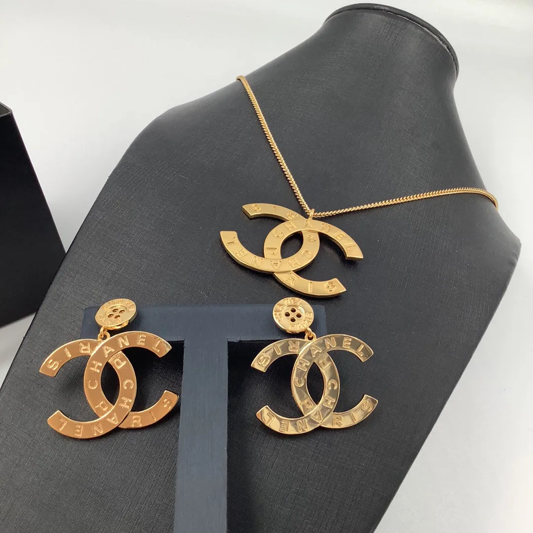 Alphabet Gold Pendant Necklace
