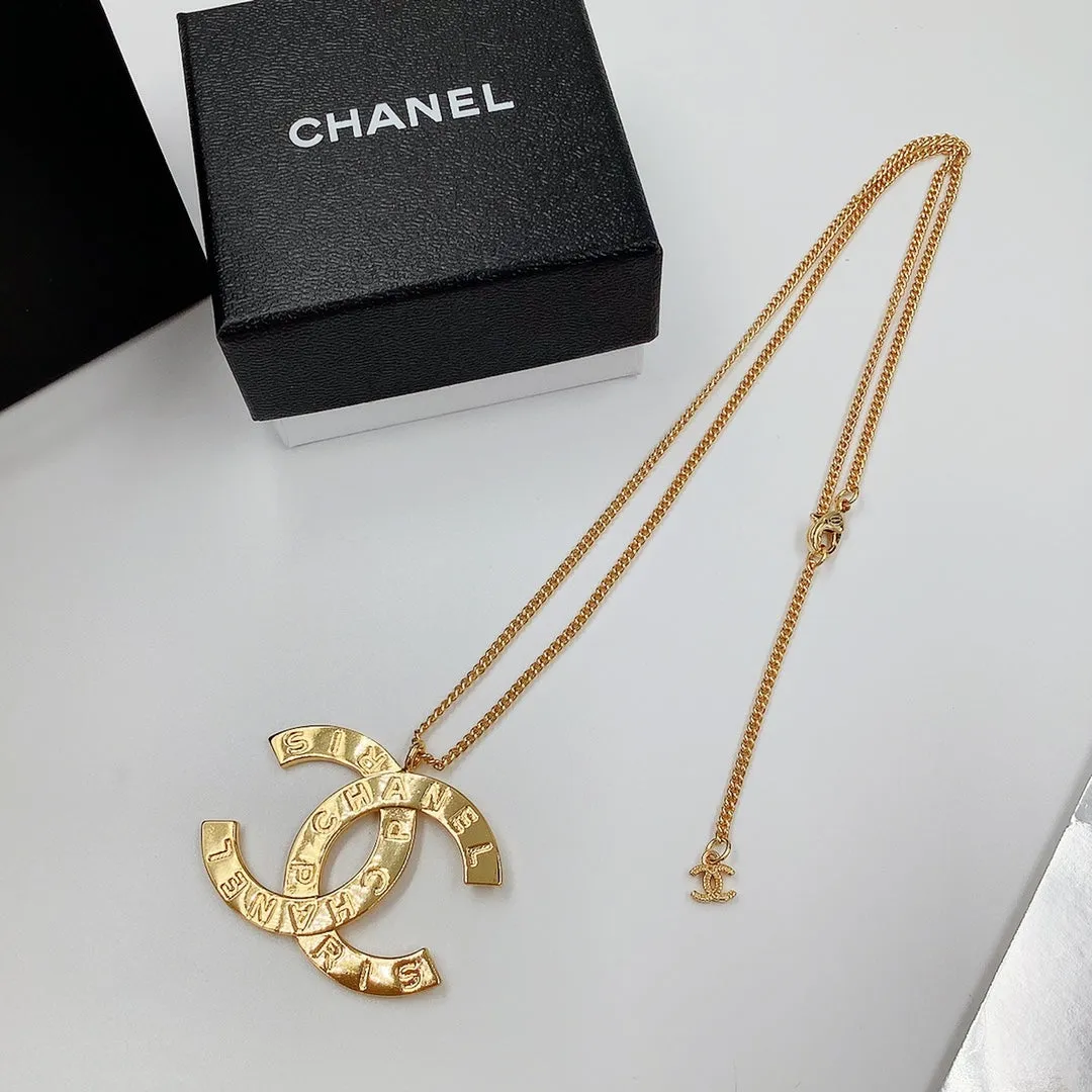 Alphabet Gold Pendant Necklace
