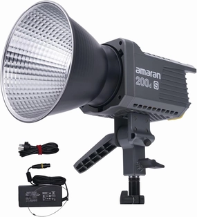 amaran 200dS LED Video Light, 200W Studio Light Bluetooth App Control 0-100% Brightness Control 8 Pre-Programmed Lighting Effects DC/AC Power Supply