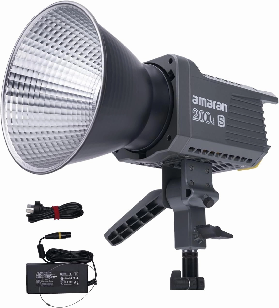 amaran 200dS LED Video Light, 200W Studio Light Bluetooth App Control 0-100% Brightness Control 8 Pre-Programmed Lighting Effects DC/AC Power Supply