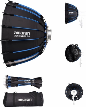 Amaran Light Dome 60, 2ft(60cm) Circular Bowens Mount Softbox w/Quick-Release Design, 16-Sided Natural Light Modifier for Portraits, Interviews, & Home Studio Setup, Compatible with amaran Lights