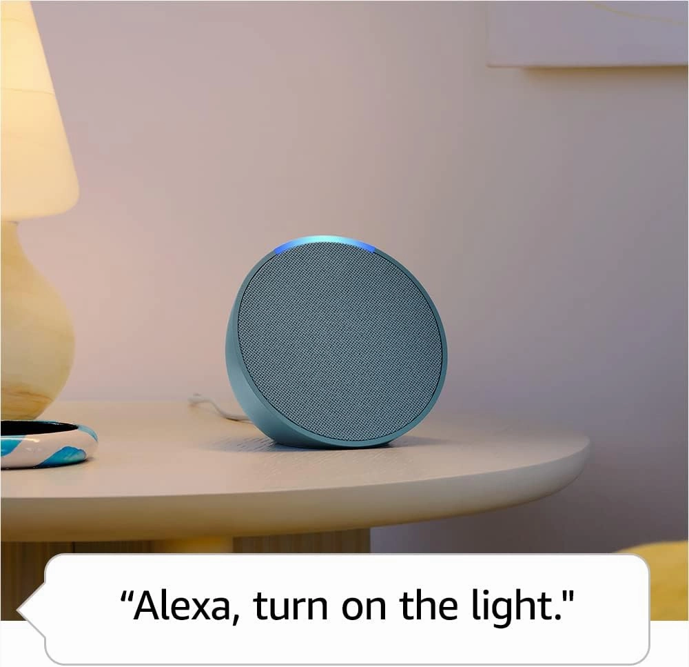 Amazon Echo Pop (newest model), Our smallest Alexa speaker, Fits in any room, Lavender Bloom