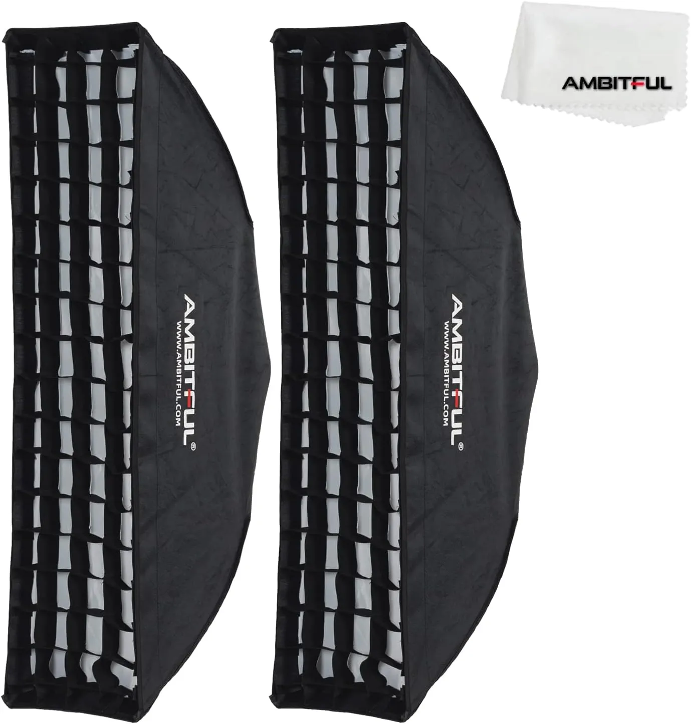 AMBITFUL 2PCS 22x90cm 9"x35" Beehive Honeycomb Grid Strip Softbox Bowens Mount for Studio Flash