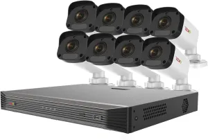 America Ultra 16 Ch. 2TB HDD IP NVR Video Surveillance System, 8 x 4MP IP Bullet Cameras - Remote Access via Smart Phone, Tablet, PC & MAC, Black (nvr) & Cameras (White) (RU162ABNDL-1)