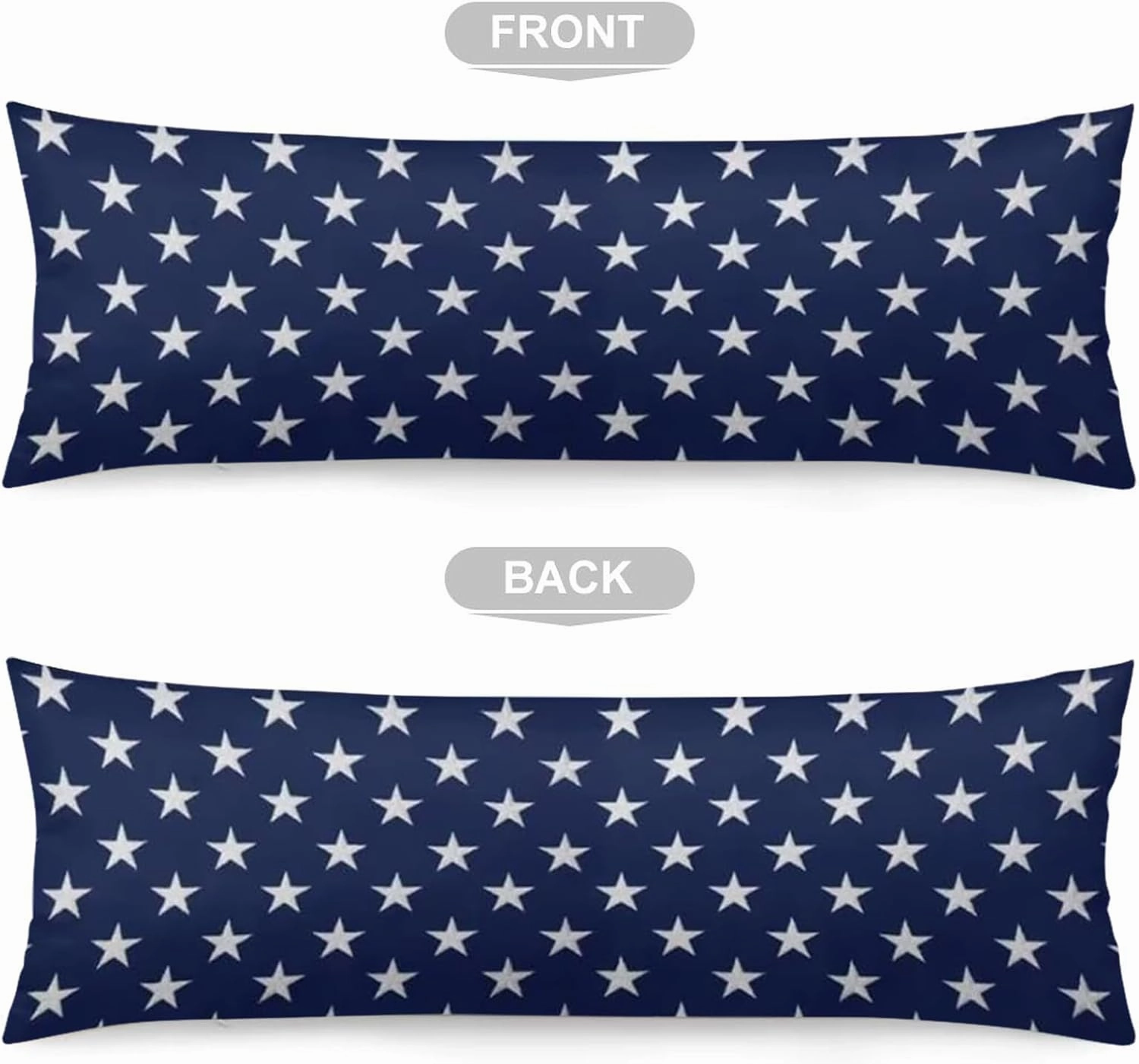 Anchor Body Pillow Cover,Retro Nautical Anchor,Navy Blue and White Stripes Long Pillow Case Protector with Zipper Decorative Soft Rectangle Bed Pillowcases for Bedroom,Couch,Sofa,Home Gifts 20"x54"