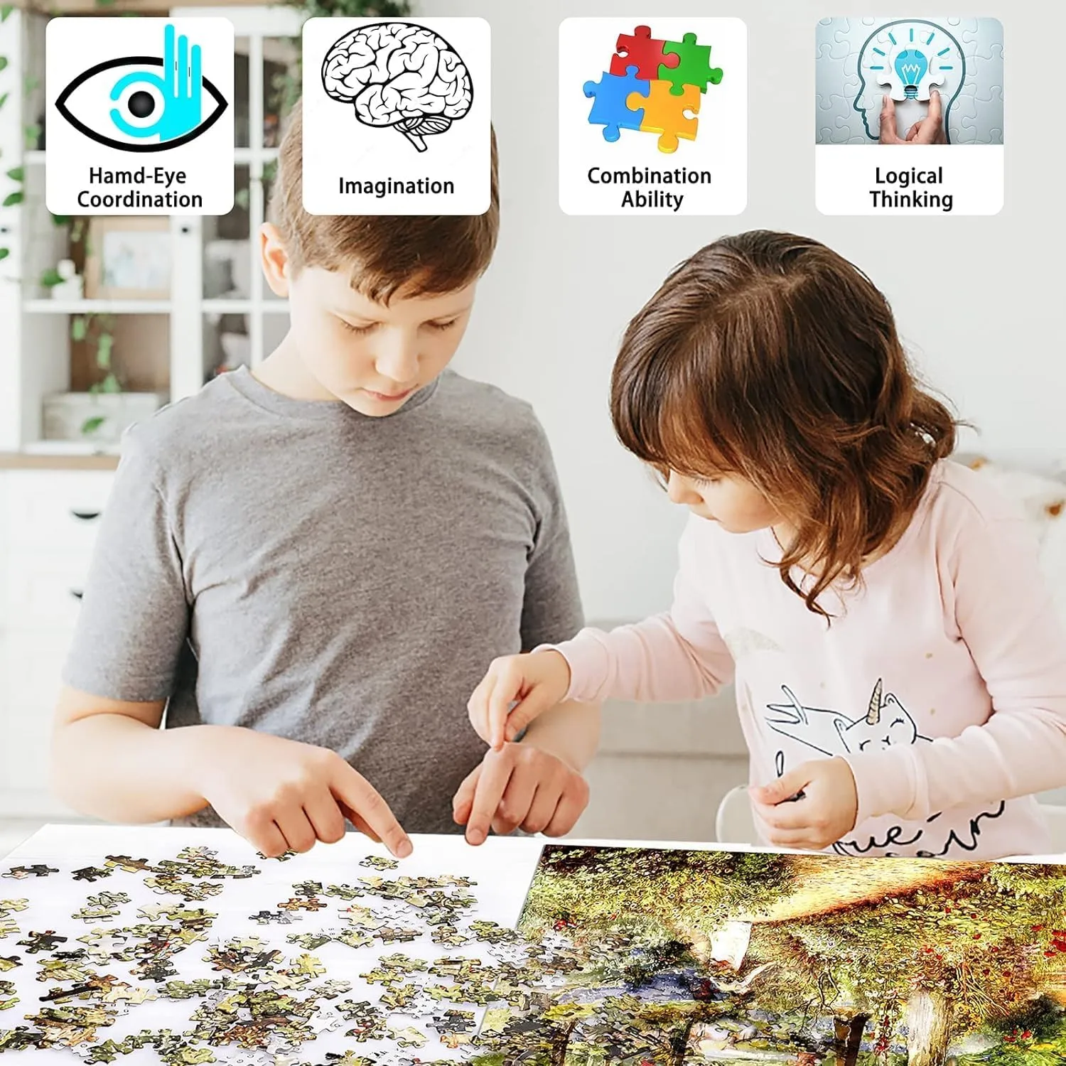 Angler Fishing Landscape Adult Jigsaw Puzzle Game Props Stress Relief Toys Positive Thinking Party Entertainment Game Wooden Puzzle 1000 Pieces