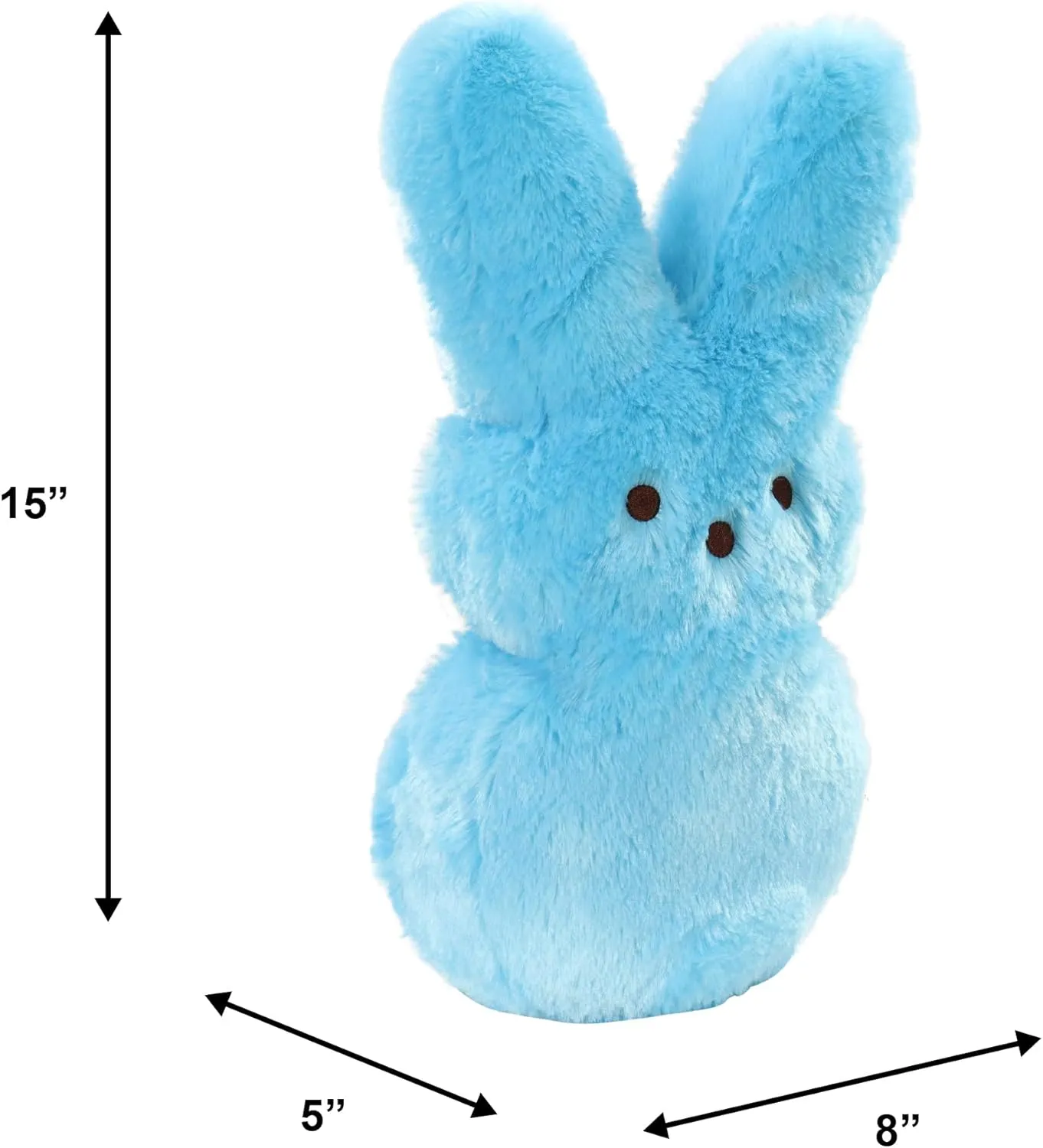 Animal Adventure | Shaggy Bunny Peeps | 15” Collectible Plush | Blue