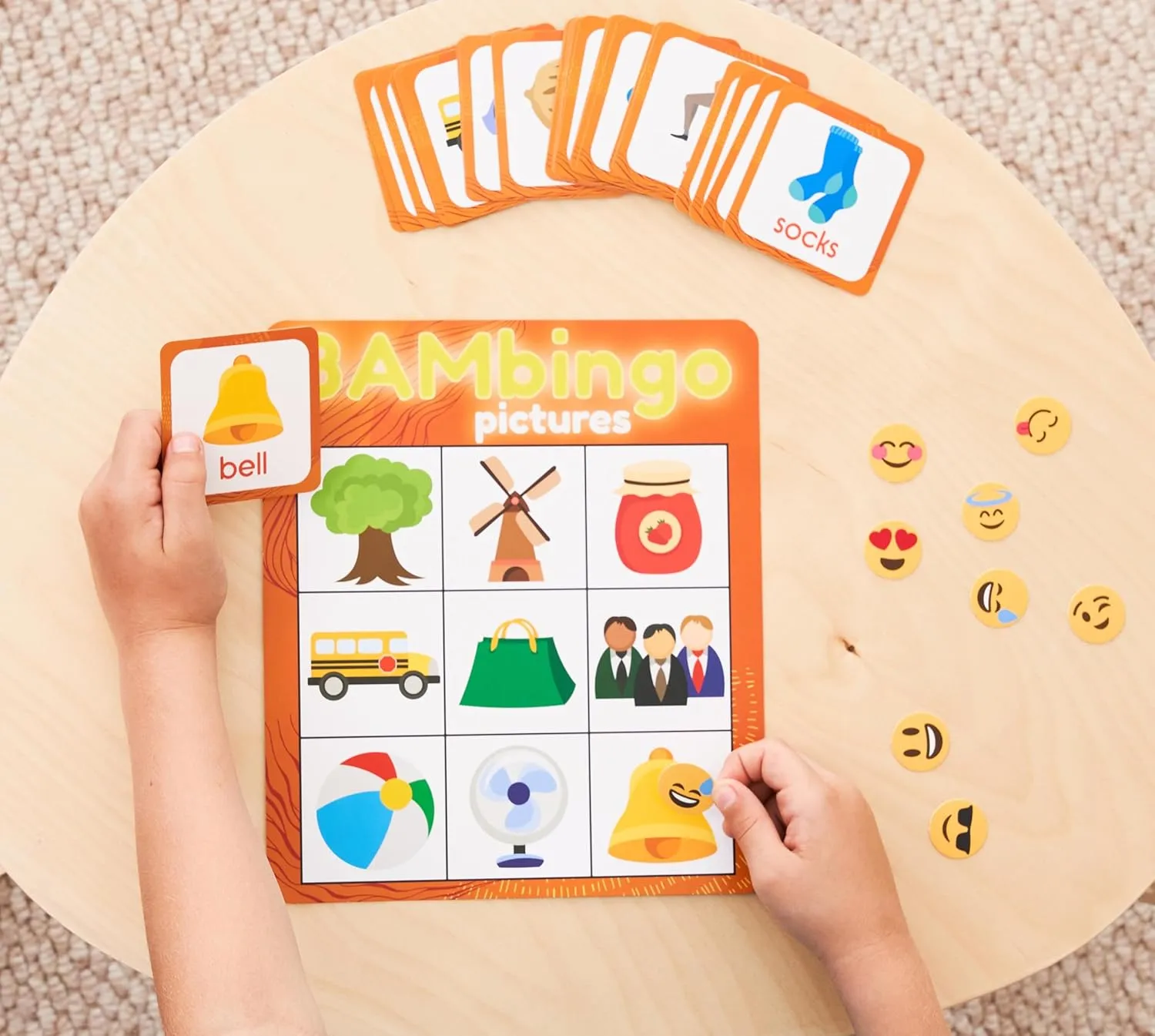 Animal and Picture Bingo Game for Kids - Flash Cards Matching Learning Board Game for Ages 3-6 Preschool, Kindergarten & Family Fun