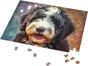 Animal Jigsaw Puzzles for Adults Bernedoodle Dog Puzzles 1000 Pieces Wooden Puzzle for Youth Children Challenge Educational Games or Toys Colorful Puzzles for Home Decoration Best Gifts
