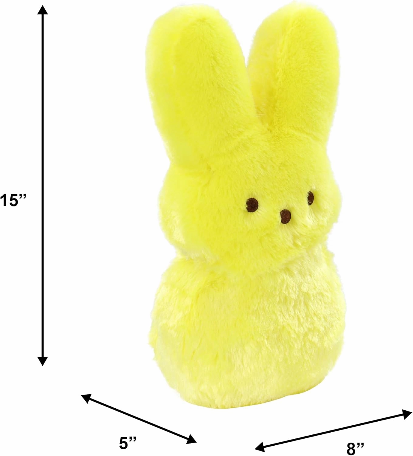 Animal Adventure | Shaggy Bunny Peeps | 15” Collectible Plush | Yellow