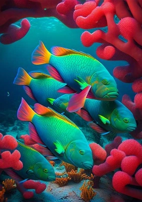 Animal Jigsaw Puzzles, Colorful Fish Animal Themed Puzzles for Adults - 500 Pieces Jigsaw Puzzles, Educational Games Gift for Elders Family and Friends