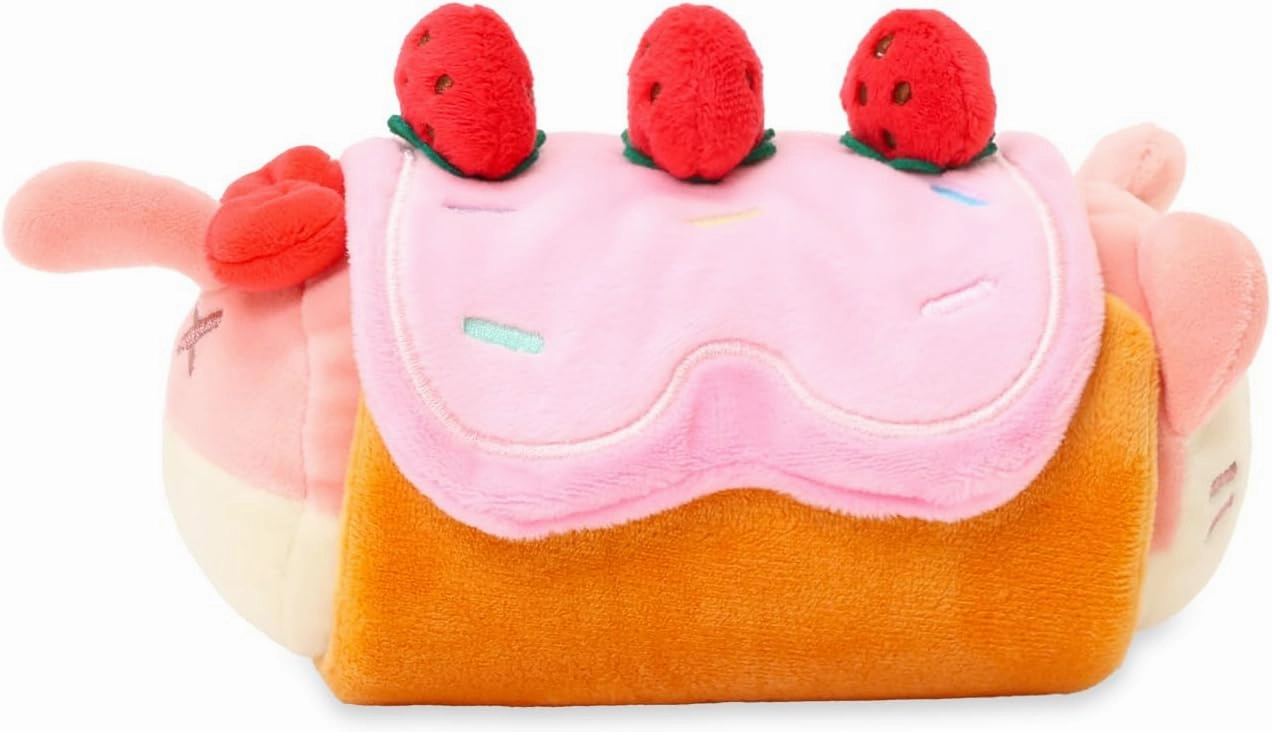 Anirollz Stuffed Animal Plush Toy - Official Roll Blanket Outfitz Doll |Soft, Squishy, Warm, Cute, Comfort, Safe| Strawberry Roll Cake Pillow with Kitty - Birthday Decorations Gift 6" Kittiroll