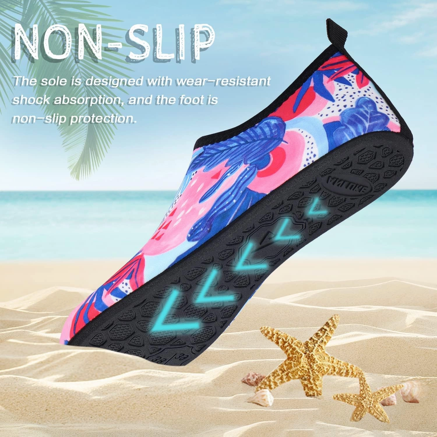 ANLUKE Water Shoes Barefoot Aqua Yoga Socks Quick-Dry Beach Swim Surf Shoes for Women Men