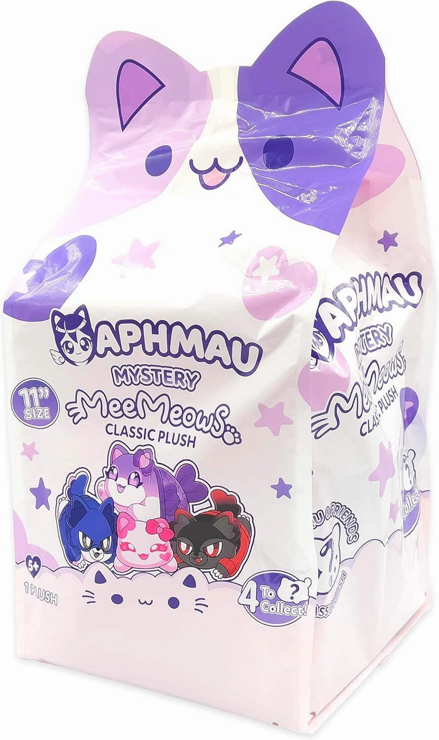 Aphmau MeeMeows 11” Classic Mystery Plush, Series 2 Friends; YouTube Gaming Channel, Plush Mystery Box, Blind Box, 1 of 4 Possible Friends MeeMeows, Official Merch