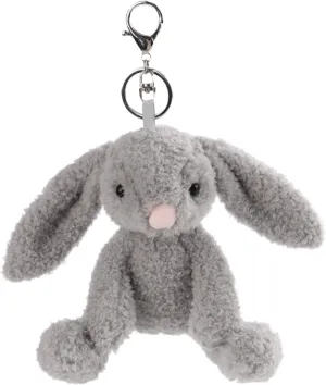 Apricot Lamb Cute Toys Plush Gray Bunny Rabbit Stuffed Animal Soft Keychain for Kids Bag, Purse, Backpack, Handbag (6 Inches)
