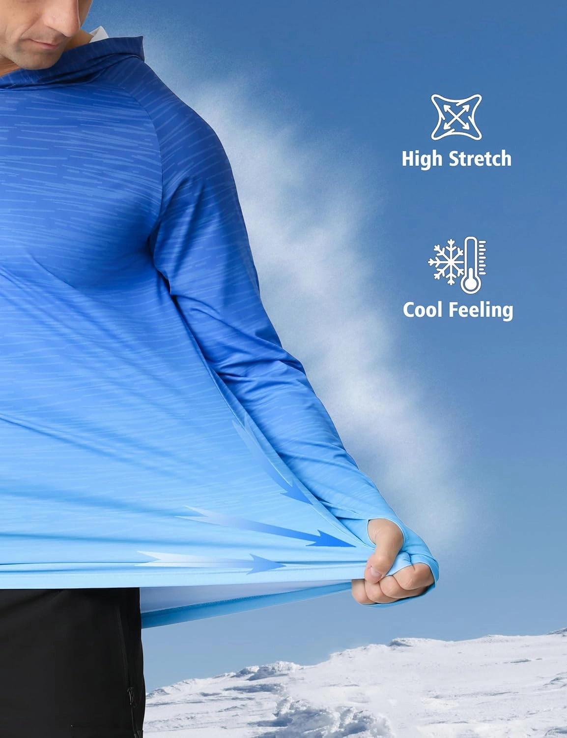 APTRO Men's UPF 50  Sun Protection Long Sleeve Hoodie Shirts UV Outdoor Fishing Shirts SPF Rash Guard Shirts for Men