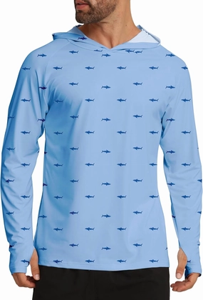 APTRO Men's UPF 50  Sun Protection Long Sleeve Hoodie Shirts UV Outdoor Fishing Shirts SPF Rash Guard Shirts for Men