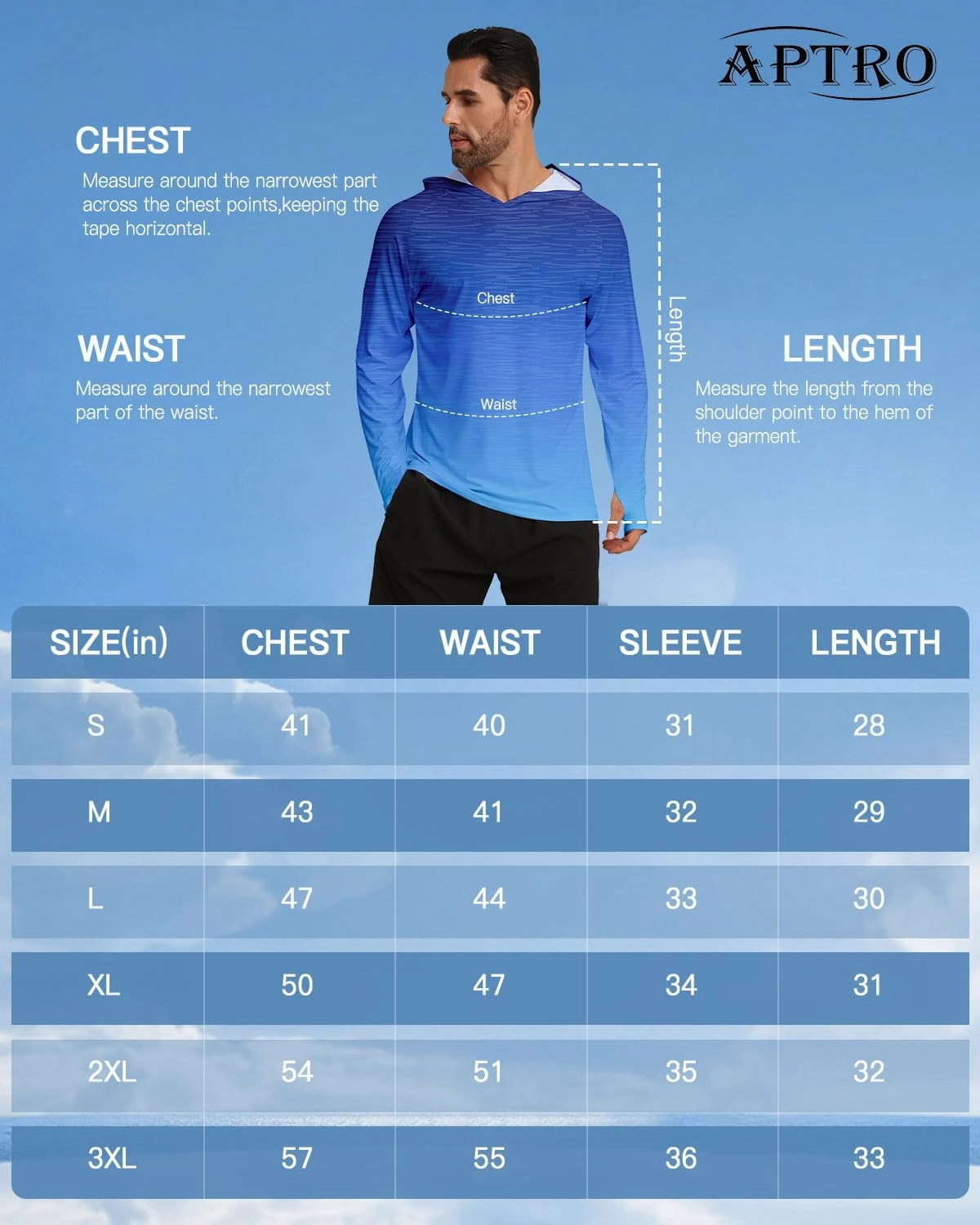 APTRO Men's UPF 50  Sun Protection Long Sleeve Hoodie Shirts UV Outdoor Fishing Shirts SPF Rash Guard Shirts for Men